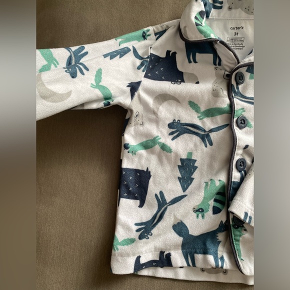 Carter’s Two Piece Fleece Pajamas Size 3T - Picture 3 of 7